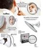360° Rotates Fogless Makeup Mirror With Holder Suction Cup Shower Shave Round Mirrors Bathroom Washroom Beauty Mirrors
