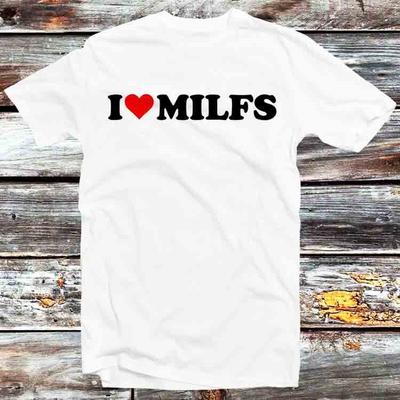 Jag älskar MILFs MILF-älskare Ensamstående mamma T-shirt B1169