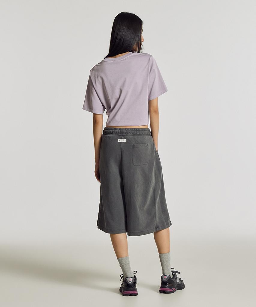 Nyuballanseu Nbnvg3W532 / Women Summer Lightweight Knit Bermuda Length Shorts (Charcoal)