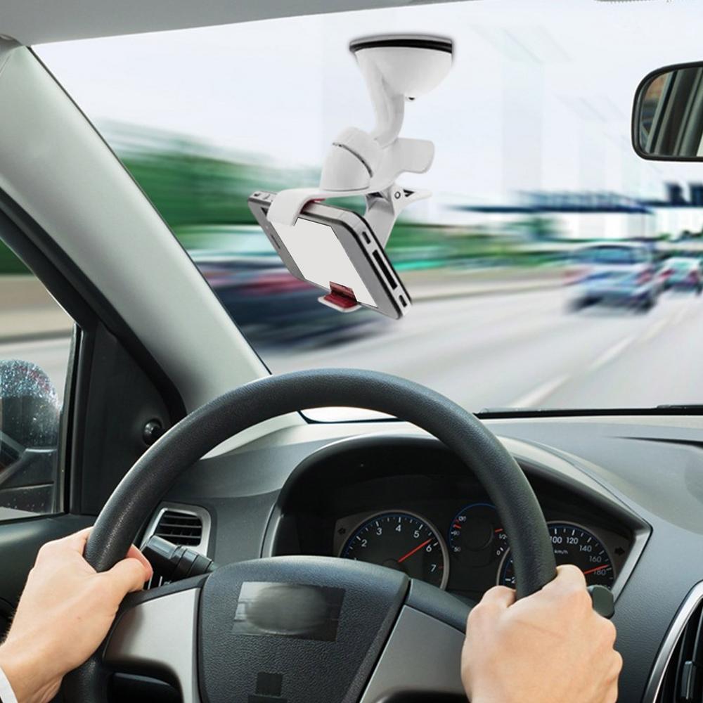 Uniwersalny klips do telefonu na szybę samochodową, automatyczny uchwyt na telefon z przyssawką, uchwyt na telefon na deskę rozdzielczą samochodu, obrót o 360 stopni, uchwyt GPS