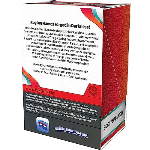 Pokemon Scarlet & Violet 3 Obsidian Fire Booster Bundle, 186-85387