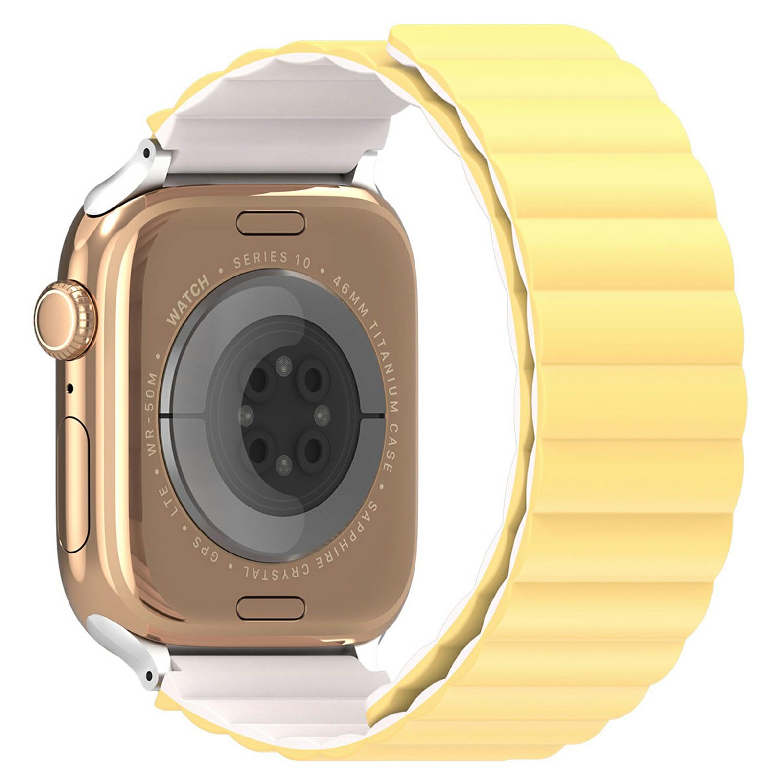 

Dux Ducis SD Series Silicone Magnetic Watch Strap For Apple Watch Series 10 9 8 7 SE 6 5 4 3 2 1 42mm 41mm 40mm 38mm As Shown C