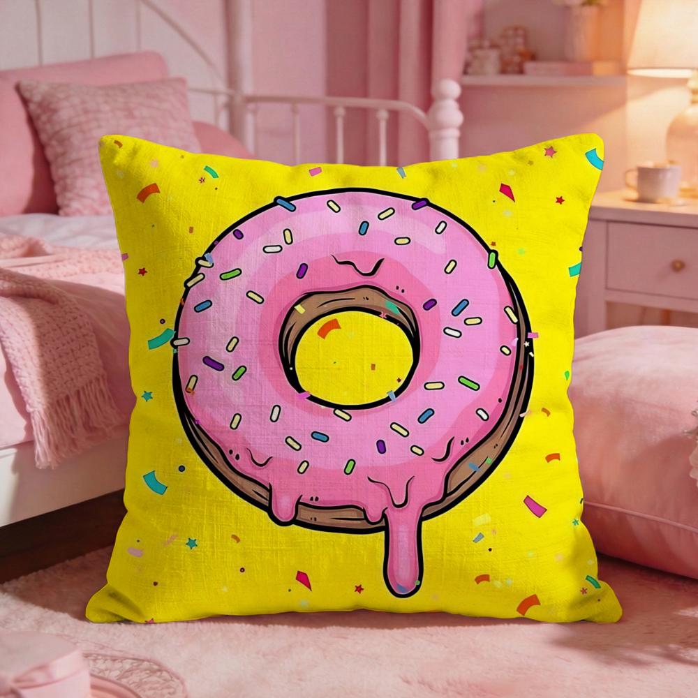 FooddonutS Cushion Cover Premium Comfort Reversible Pillow Cove Two In One Design for Any Room Car Interior