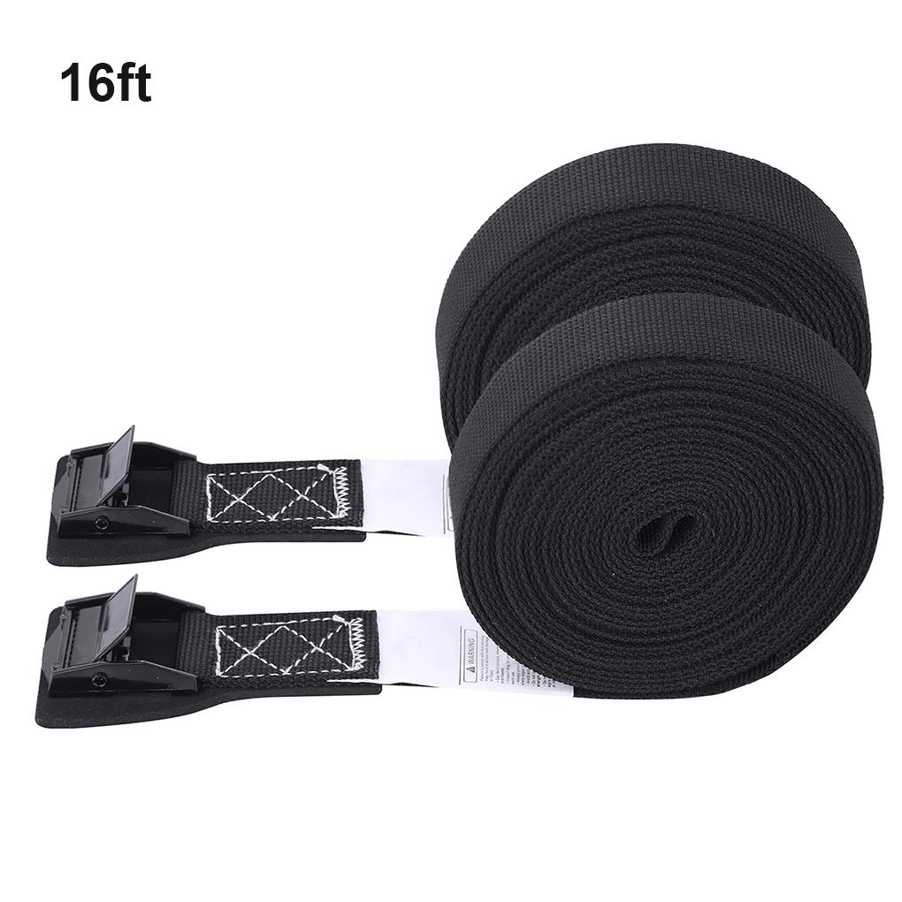 2 Pieces Lashing Strap Adjustable Tie Down Nylon Ratchet Tension Belt with Buckle Motorcycle Bicycle Lash Straps
