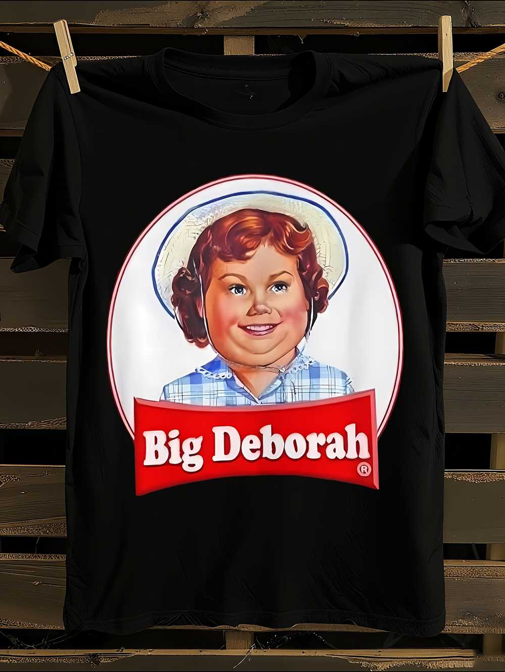 

Funny Big Deborah Vintage 1950s Retro T-Shirt Mens Tshirt Womens Tshirts with Letters Print Short Sleeves T-Shirt Casual Street Tee Shirt Top L
