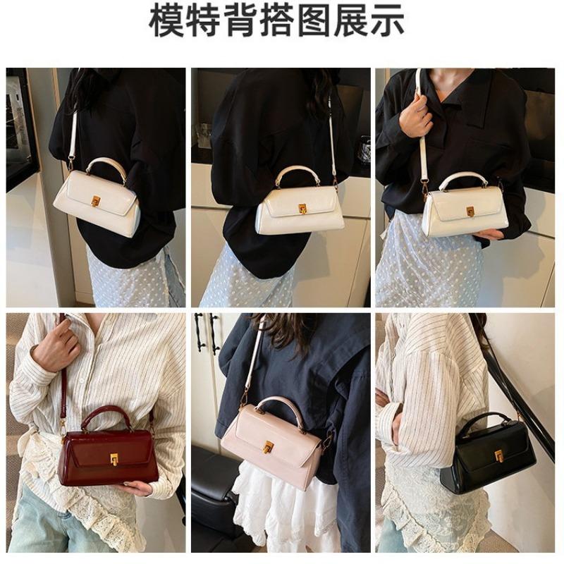 Tragbare hochwertige kleine quadratische Tasche Damen Winter neue Retro trendige Mode Schultertasche Nischendesign Damentasche