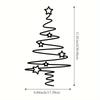 1pc Metal Christmas Tree Wall Art Holiday Decor Indoor Outdoor Star Ornaments Living Room Courtyard Garden Christmas Wall Decor
