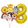 32" Jungle Animals Balloon Set: Tiger, Lion & Zebra Foil Balloons for Kids' Birthday Parties