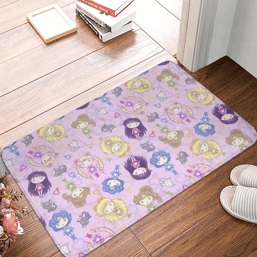 Anime Sailors Moons Doormat Anti-Slip Entrance Bathroom Kitchen Floor Door Mat Garage Rug Carpet Footpad