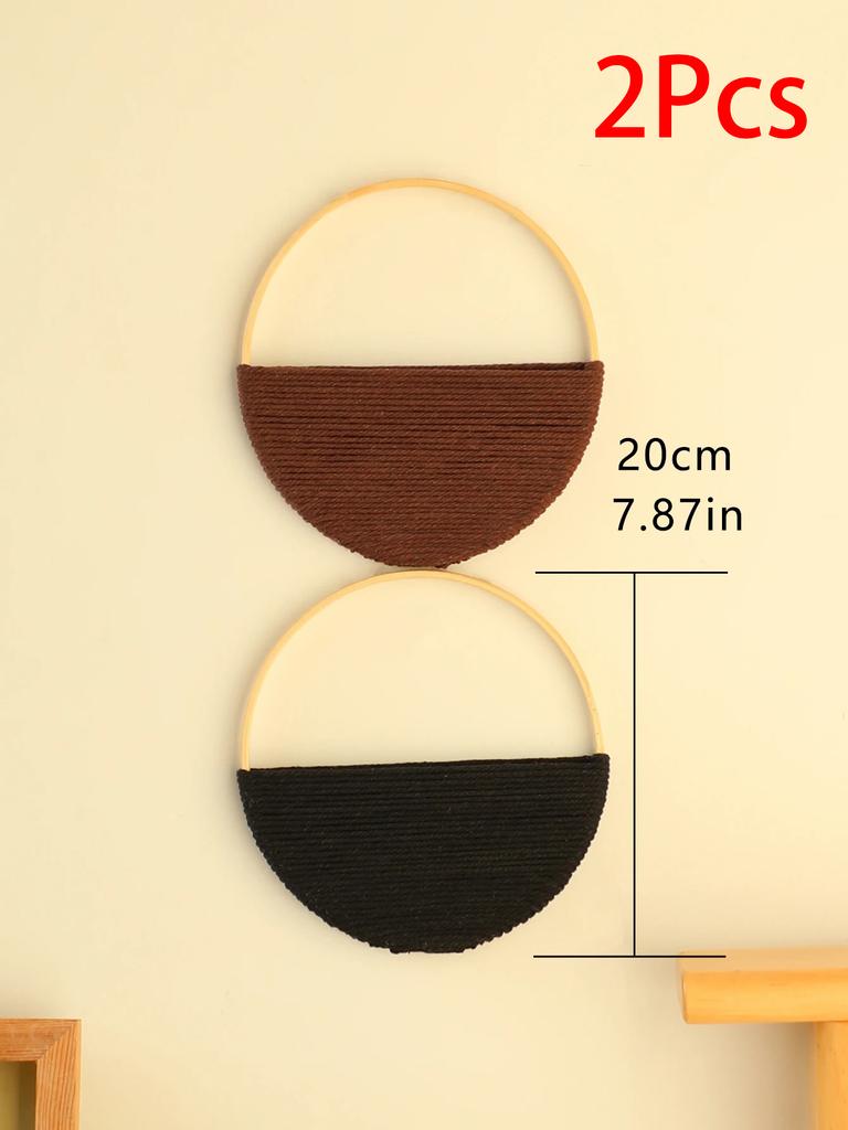 2 Pcs Multi-color Hand Woven Art Wall Hanging Nordic Fashion Decor Boho Modern Home Decoration Wall Decor Study Decorations Gift