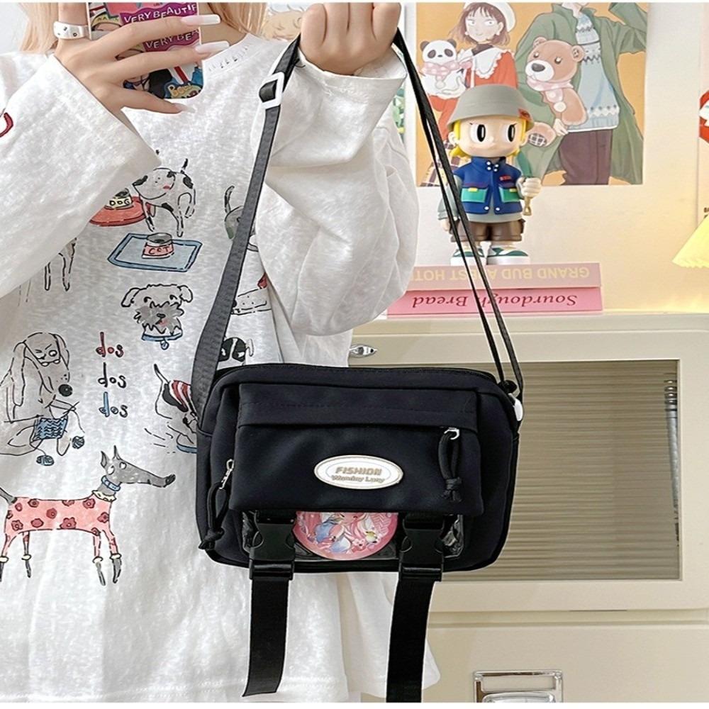 

Y2k JK Shoulder Bag Harajuku Crossbody Bag Kawaii Transparent Itabag Student білий