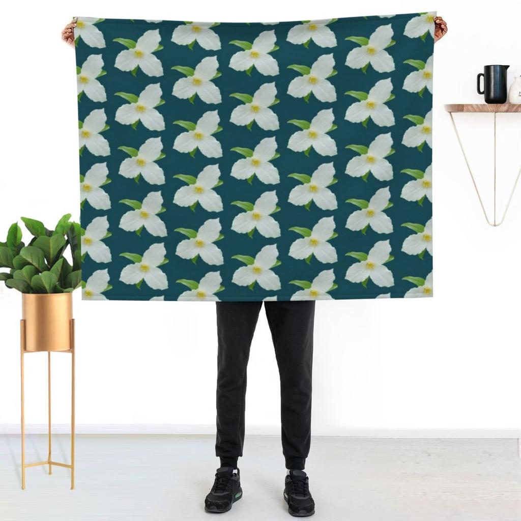 Spring Trillium Throw Blanket For Winter Blankets For Bed Heavy To Sleep Stuffeds Giant Sofa Retros Blankets
