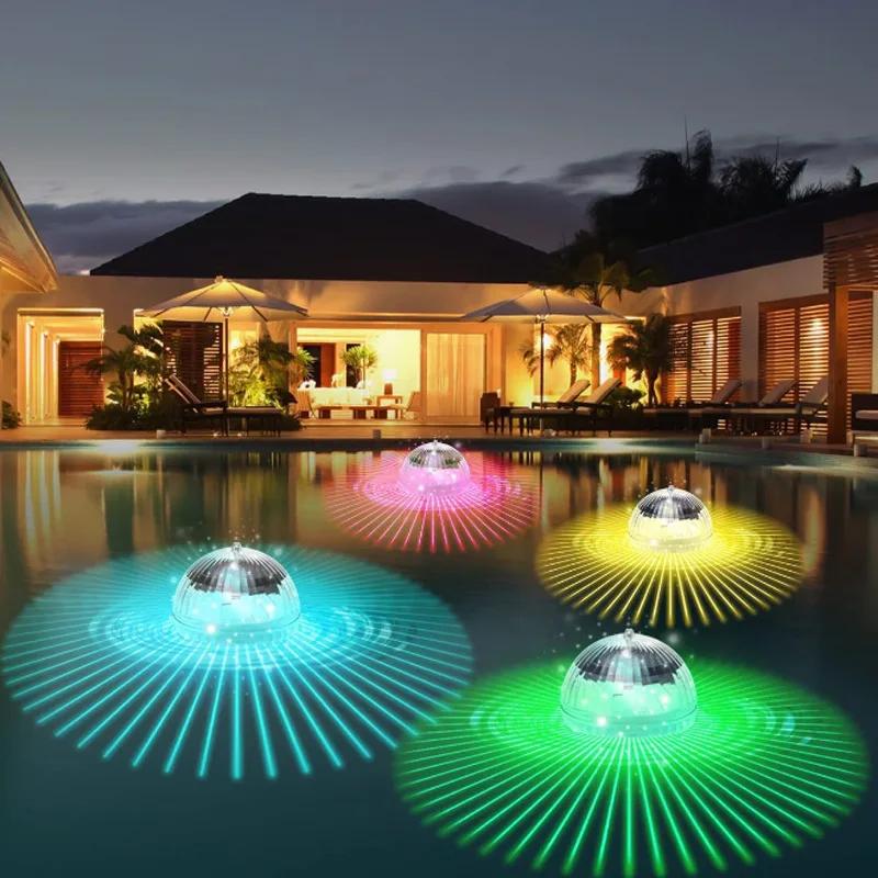 Led Solar Floating Lamps Swimming Pool Ball Solar Panel Powered Pond Drift Waterproof Glow Show Disco Color Changing Lights Hot