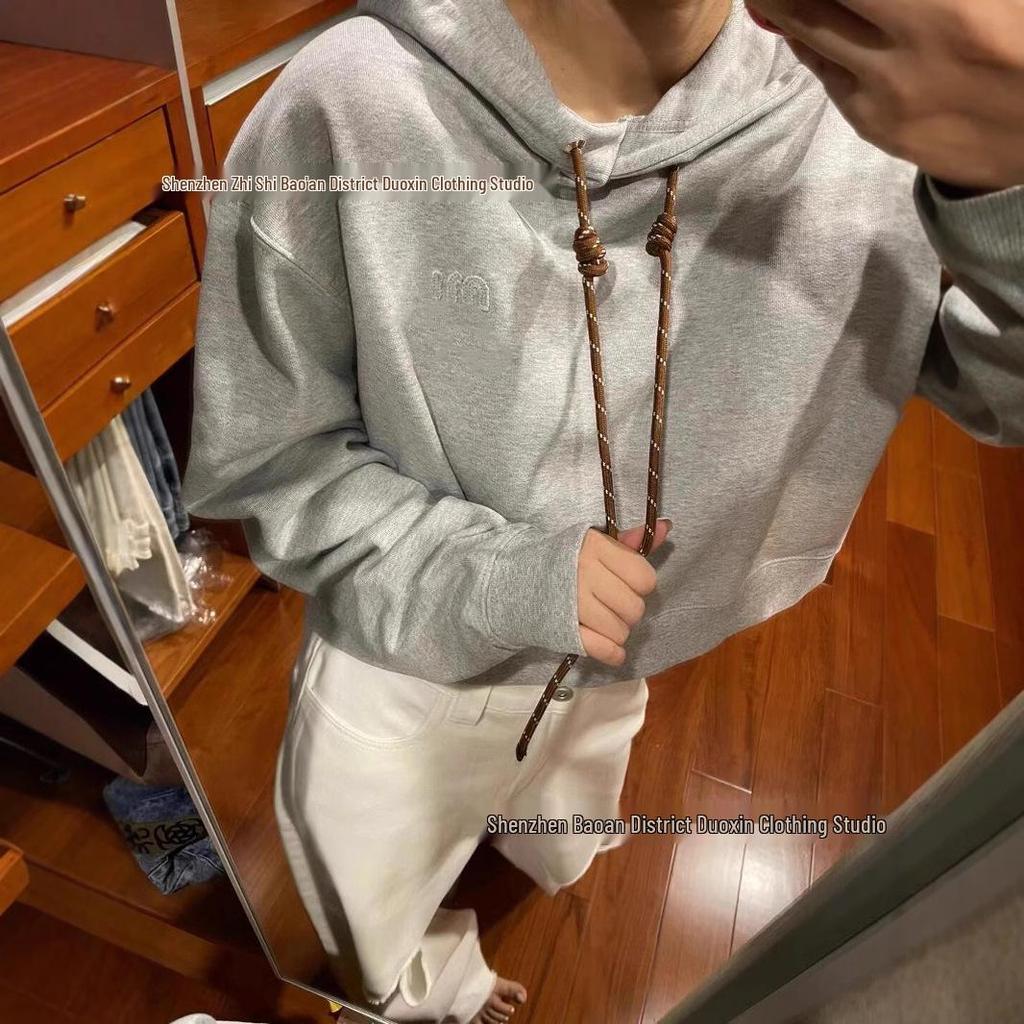 MIU Heavyweight Cotton Embroidered Women's Hoodie