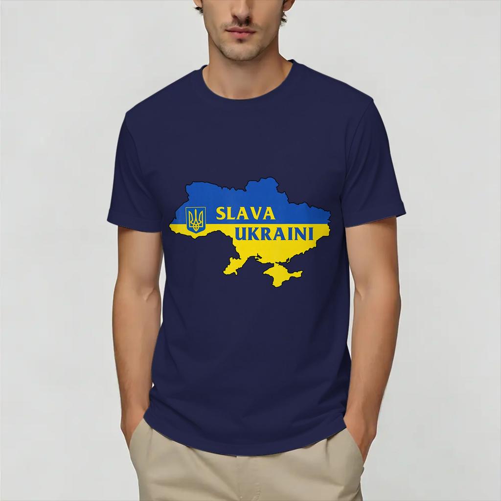 Ukraine Ukrainian Flag Tshirt Summer Hipster Tshirts Couple Cotton Comfortable Tees Shortsleeved Street Style Tshirt