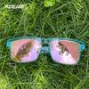 KDEAM Unisex Square Sunglasses Polarized Coated Lens Suitable For Driving Fishing Sunglasses Anti-Blue Light Computer Eyeglasses