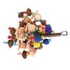 Bird Chew Toy Colorful Beak Grinding Boredom Relief Rattan Ball Corn Cob Nuts Parrot Chewing Toy
