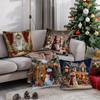 Kissenbezug mit Weihnachtsmotiv mit SchneemannGeeignet für Sofa Auto Schlafzimmer dekorativer Kissenbezug Kissenbezug