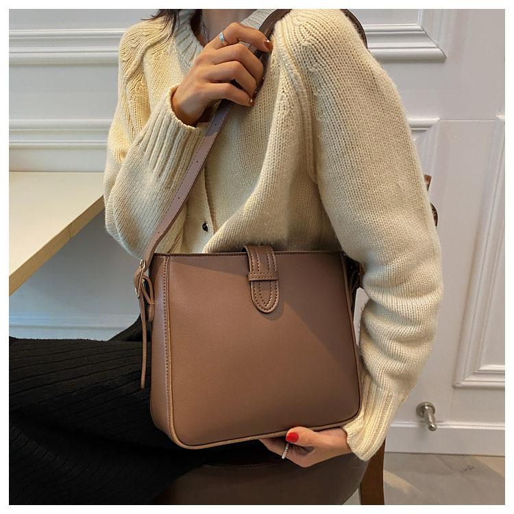 PU Leather Women's Tote Bag Shoulder Bags New Fashion Ladies Bucket Handbag Crossbody Bag