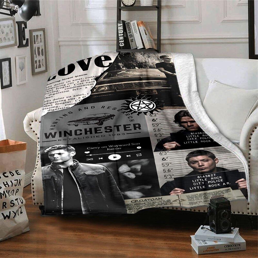 

1pc Supernatural 23 Blanket Soft Warm Throw for Home, Office, Travel All Season Cozy Bedding Gift, Office Cozy Accessory 80x120cm