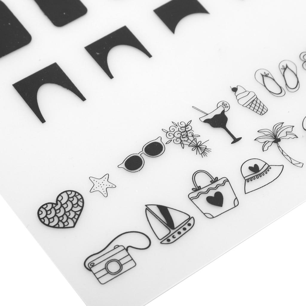 Silicone Nail Art Practice Mat Reusable Nail Polish Pads Washable Foldable Nail Art Fill Color Mat for Home Travel