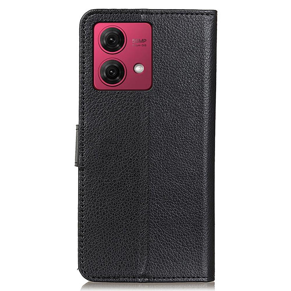 For Motorola Moto G84 5G Case Shockproof Wallet Litchi Texture PU Leather Phone Cover