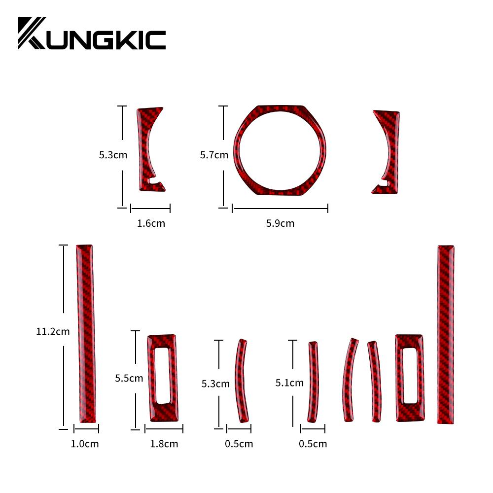 Real Carbon Fiber Sticker For Lexus RC300 RC350 RC200T 2015-2025 Car Center Air Outlet Vent Interior Trim Decal Accessories