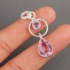 Morganite Gemstone 925 Sterling Silver Jewelry Handmade Women Gift Pendant 1.80" PP-10-11