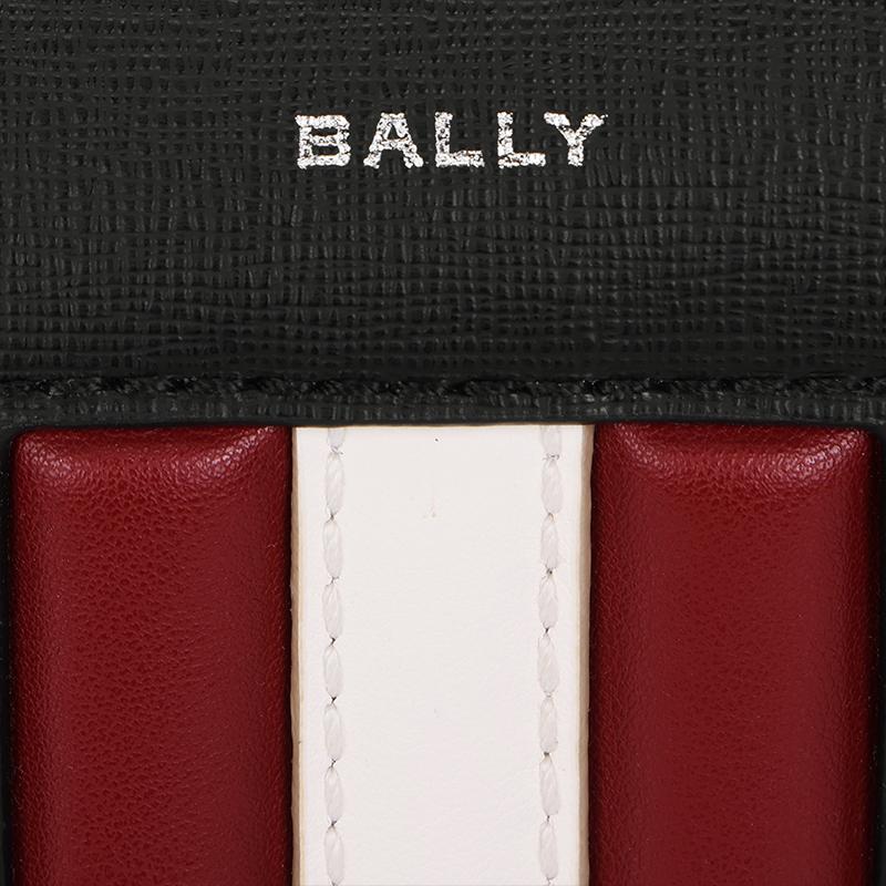 Bally Mythos Logo Print Adjustable Shoulder Strap Leather Crossbody Bag Men Bags Black 6308451