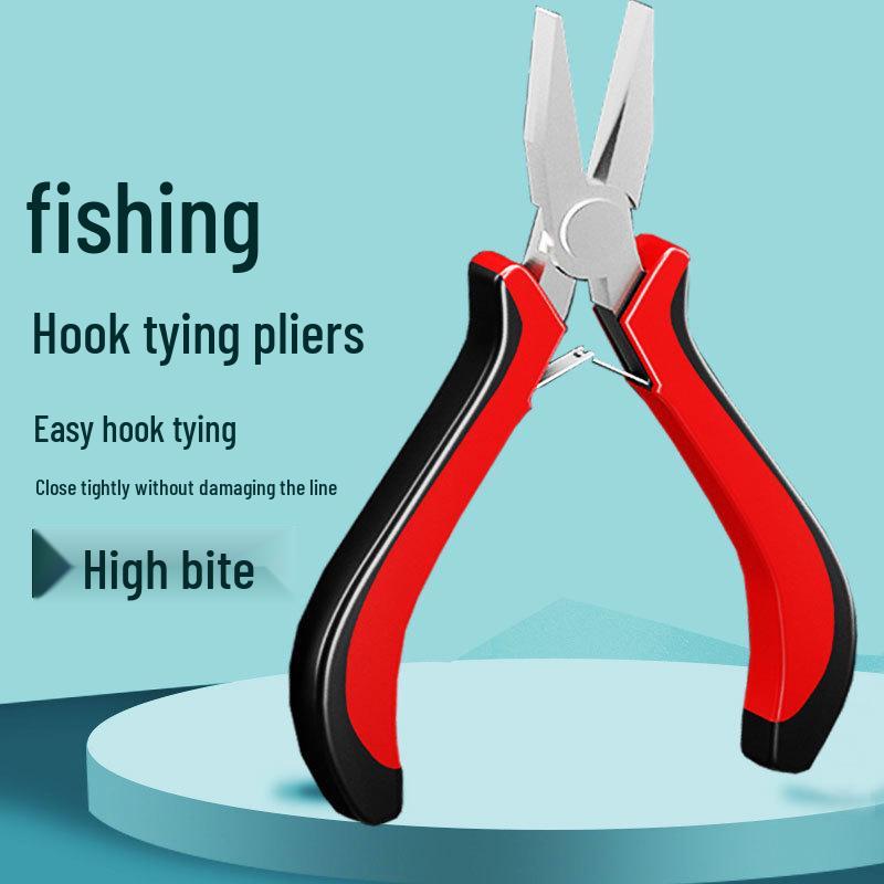 Stainless Steel Multi-Functional Bent Nose Fishing Hook Tying Pliers