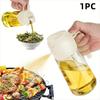 Tragbare Ölsprühflasche, 2-in-1 Olivenölsprüher & Nachfüllwerkzeug, Küchenhelfer zum Kochen für Heißluftfritteuse, BBQ, Backen, Salat, 470 ml