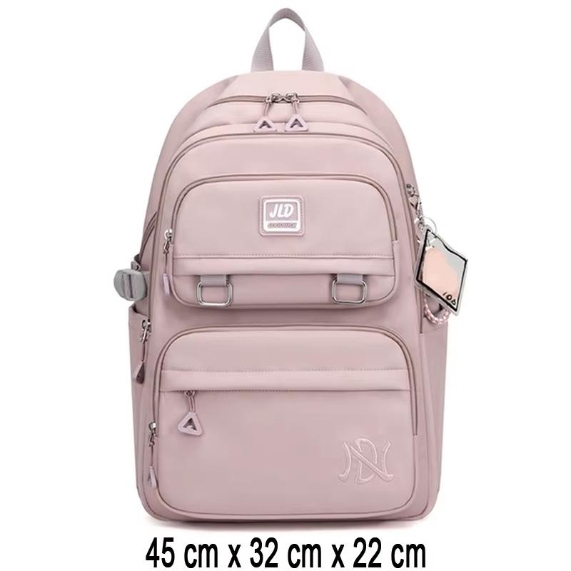 Student Backpack Nylon Waterproof Lightweight Multi-Compartment Backpack for Teen Girls