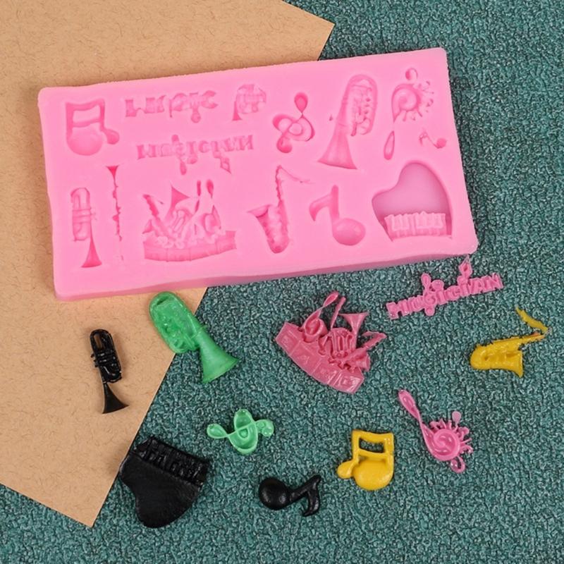 Stampo in Silicone Resistente al Calore a Tema Musicale Per Decorare Torte e Artigianato Fatto a Mano