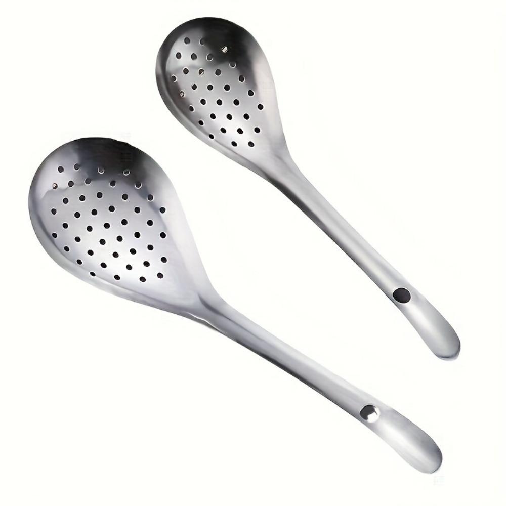 Stainless Steel Skimmer Spoon with Handle - Durable, Heat-Resistant Colander for Efficient Cooking & Draining