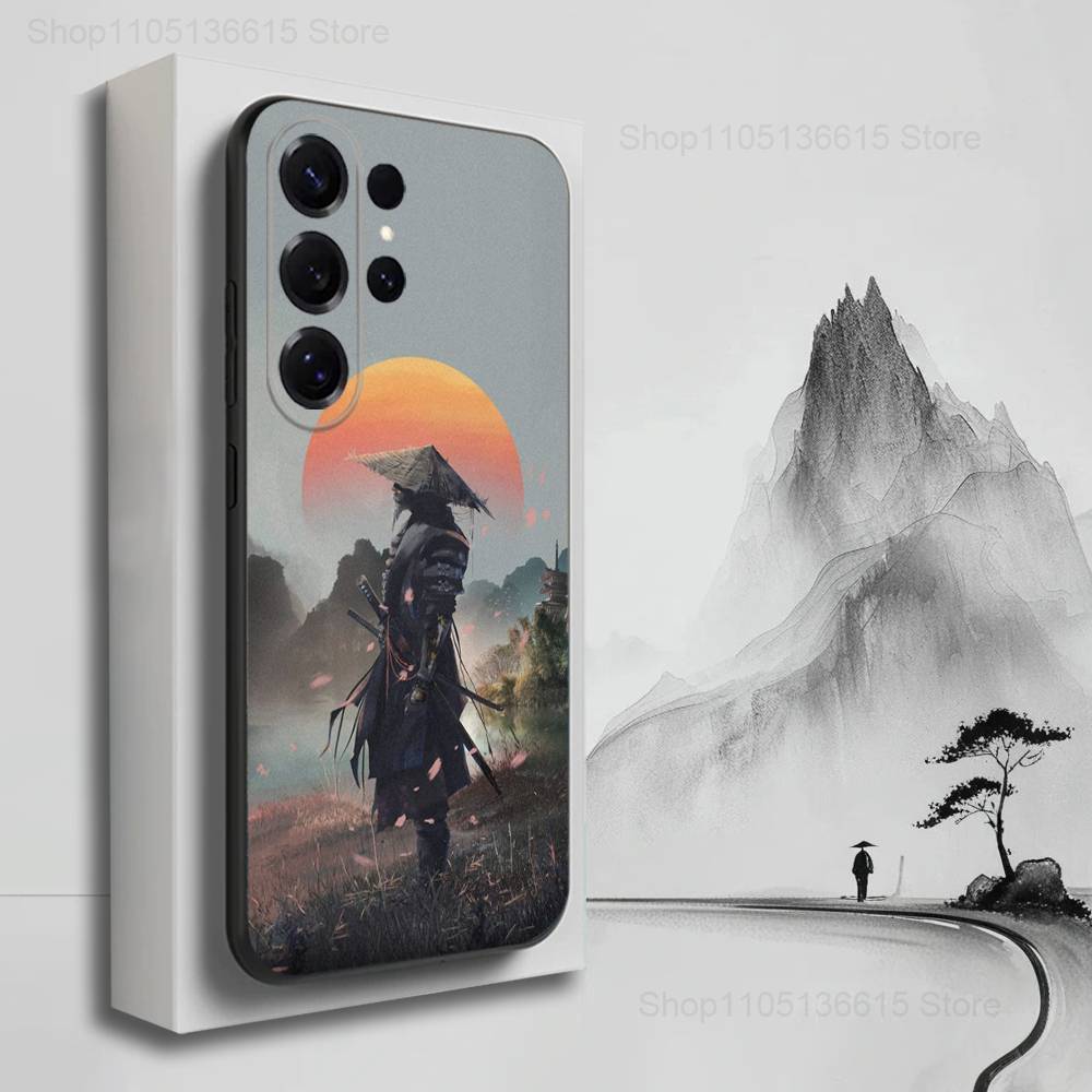 Samurai Art Bushido Case For Samsung S21,S9,S22,S25,S20,S10,Plus,Ultra,S24,S23,FE,Lite,Soft Silicone Black