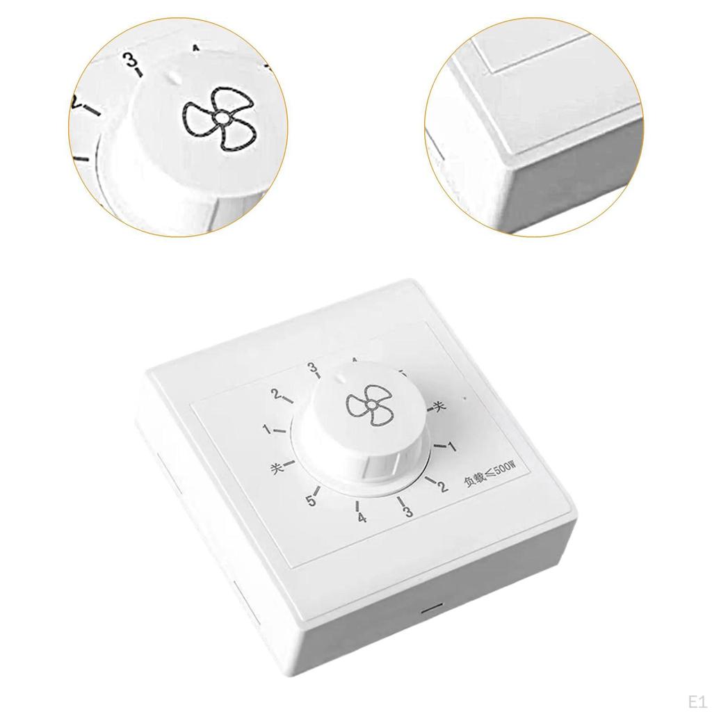86 Type Fan Speed Controller Adjuster Easy Installation Five Adjustment Home