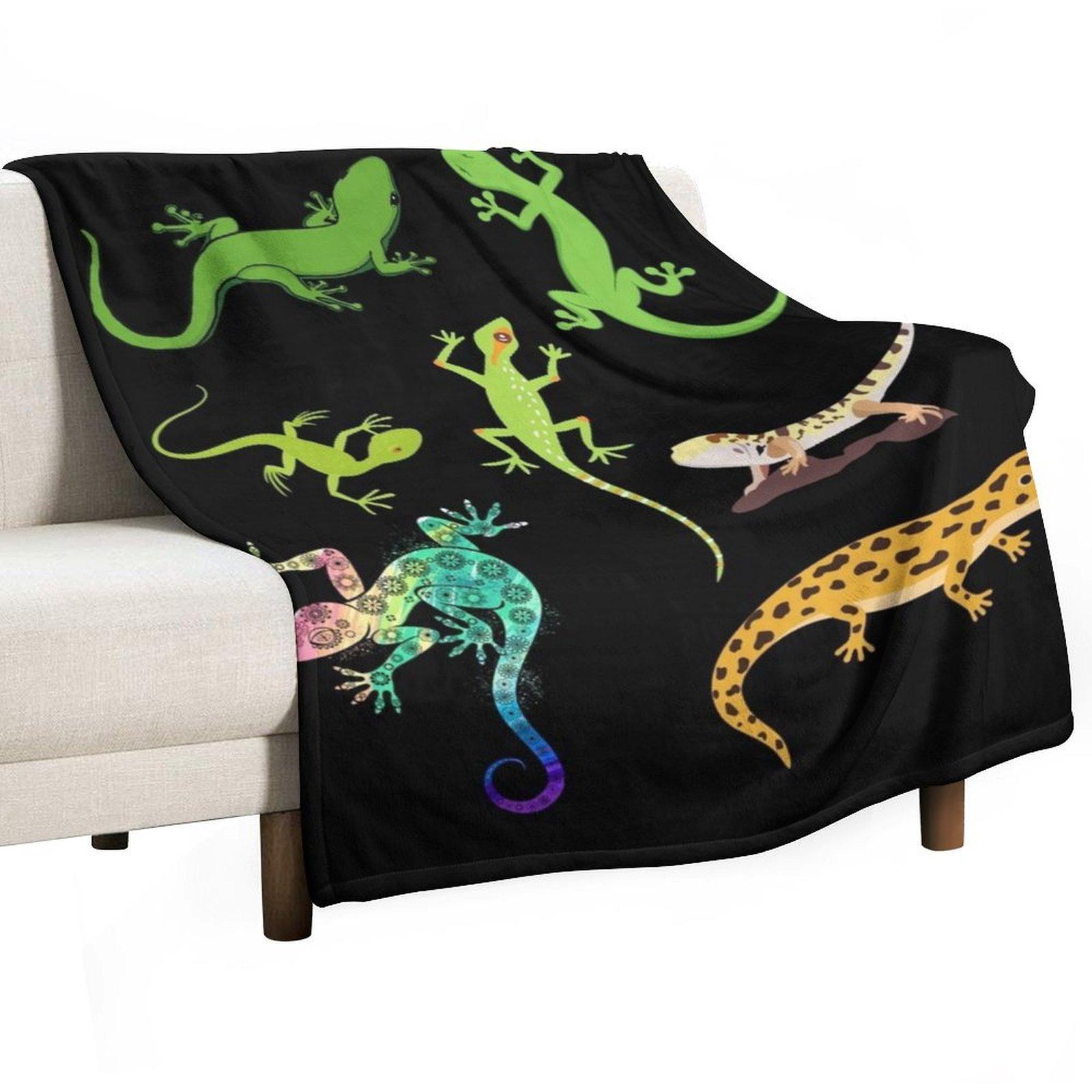 

Gecko-Best gift for gecko lovers Throw Blanket Blankets For Bed Flannel Bed Sofa Quilt Blankets 30x40in