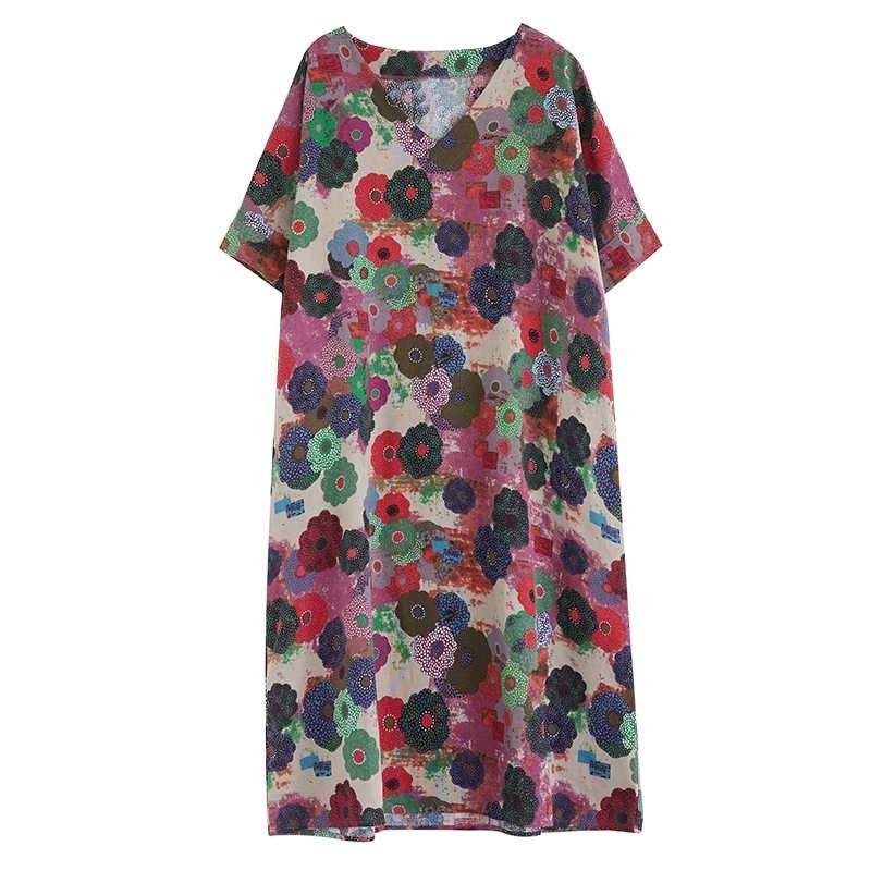 Sommer Neue Vintage Bedruckte Literarische Kleider