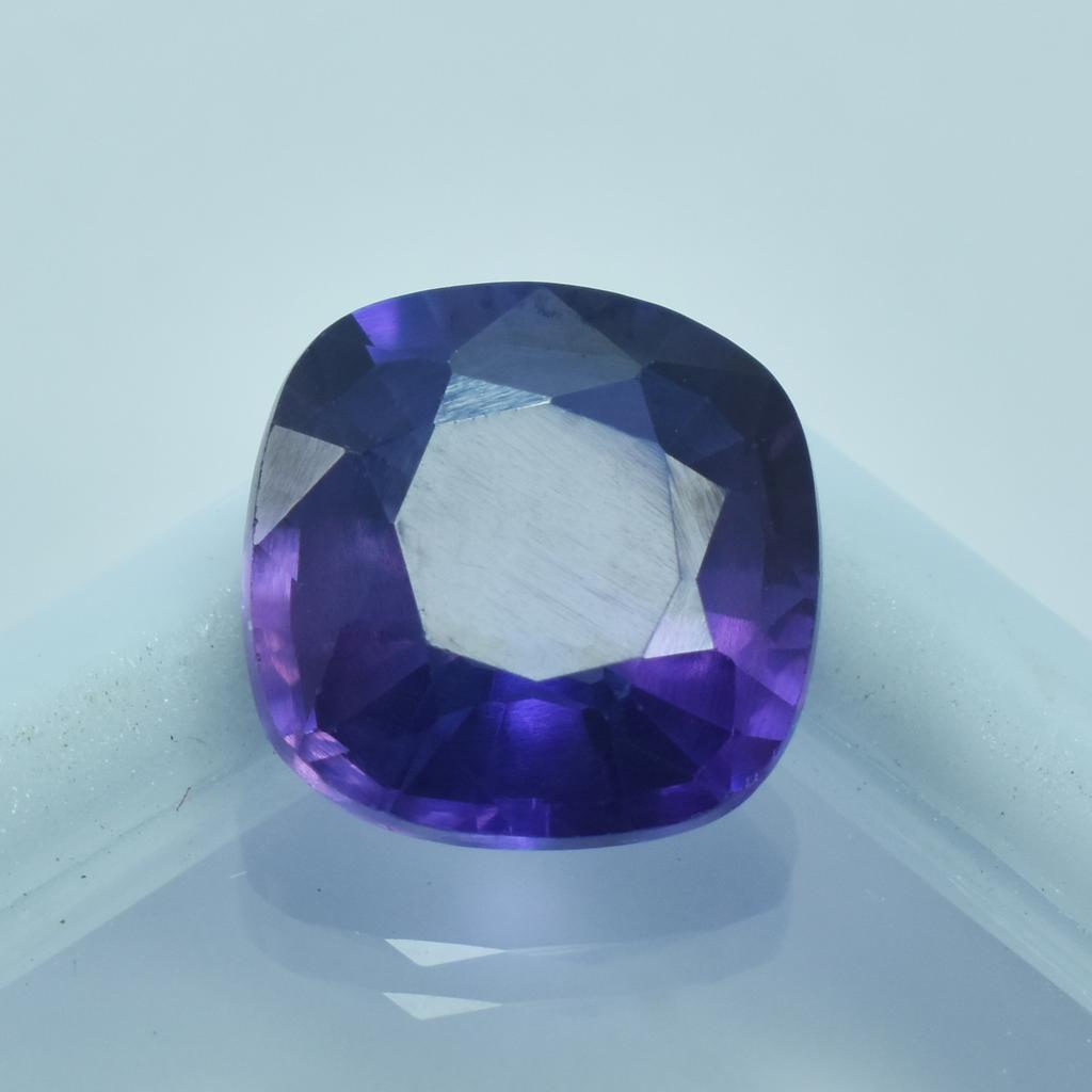 Natural Purple Tanzanite Loose Gemstone 8.23 ct Square Cushion Cut for Jewelry Making and Crafts