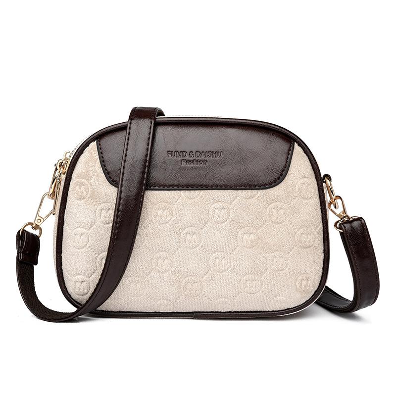 Ladies Multi-layer Fashion Crossbody Bag, Single Shoulder Small Round Bag, Casual Style