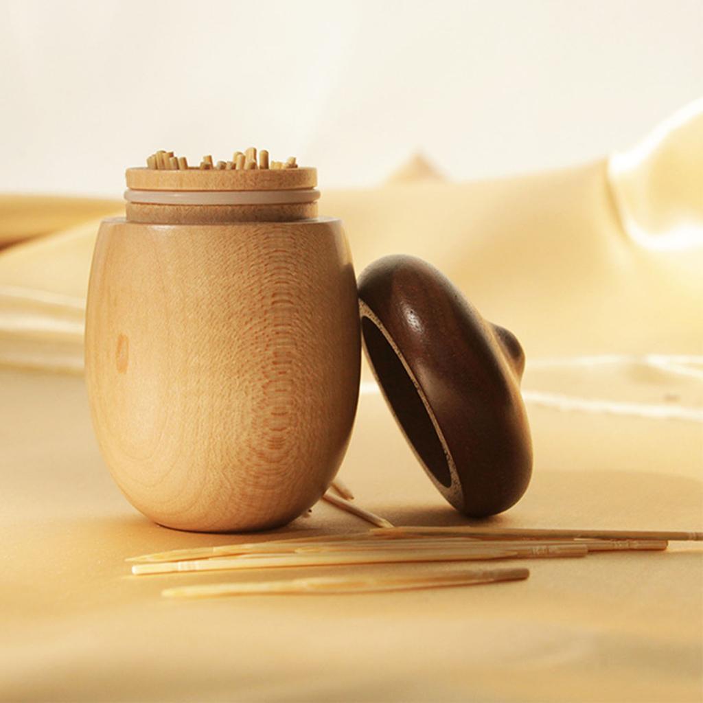 Zahnstocherhalter aus Holz, japanische Zahnstocher-Aufbewahrungsbox in Eichelform, Ständer, Tischdekoration, Zahnstocherspender, Küchen-Organizer