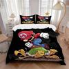 3pcs Super Mario's Epic Battle Printed Quilt Set - Includes 1 Quilt Cover and 2 Pillowcases, Machine Washable - Suitable for All Seasons.C088