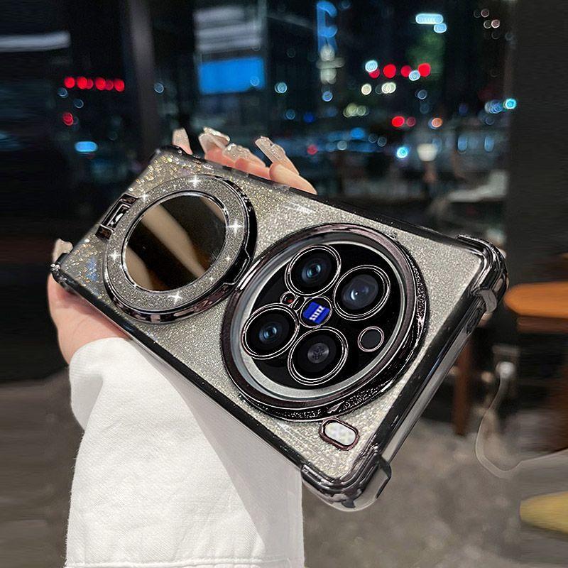 Glitter Mirror Magnetic Holder Stand Case For X300 X200 Mini X200S X100 X100S Pro Ultra Shockproof Plating Silicone Cover