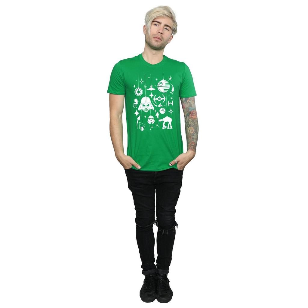 STAR WARS Herren-T-Shirt mit Weihnachtsdekoration