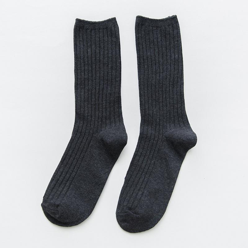 Women's Spring and Autumn New Solid Color Fashion All Match In The Tube Pile Socks