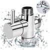 3-Wege-Schaltventil Wasserhahn-Adapter G1/2 Zoll - Dusch-T-Stück, Messing-Umsteller für Wasserhahn für Handbrause - Ri