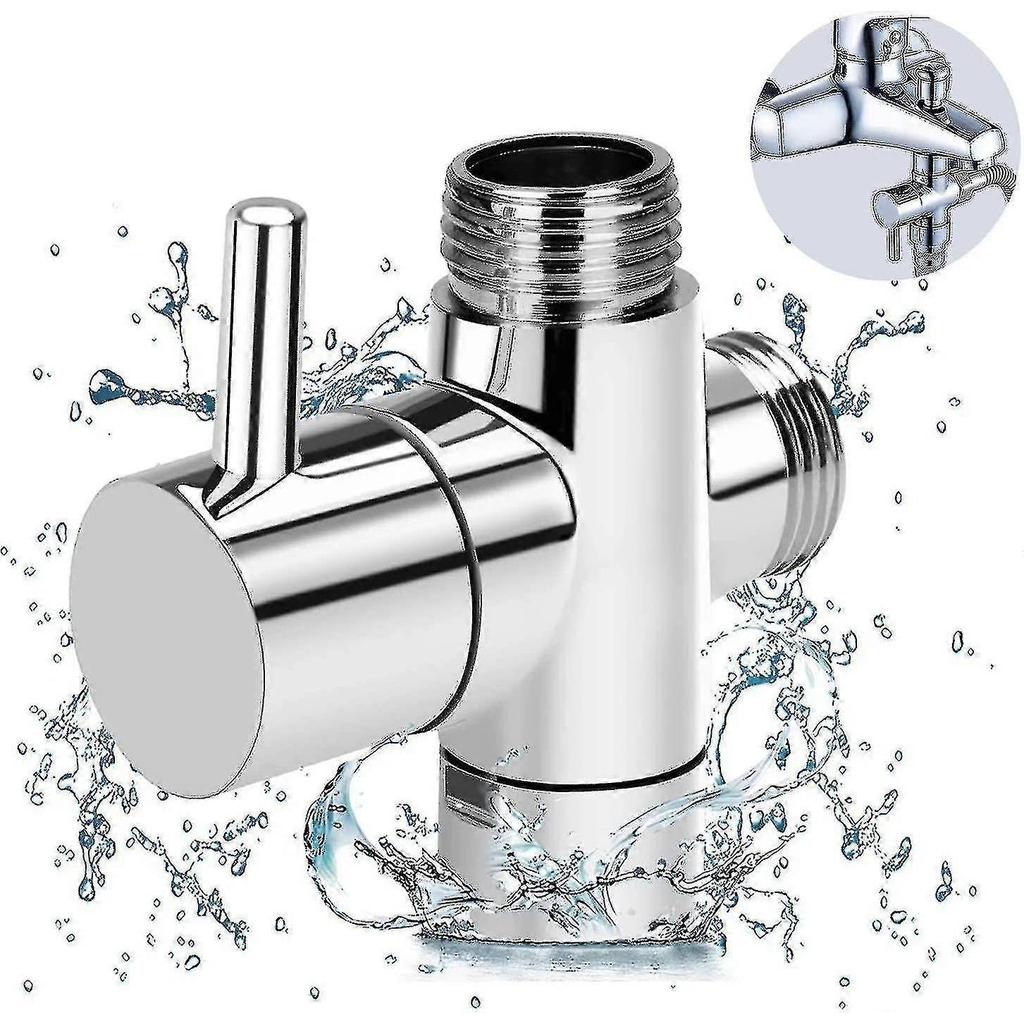 3-way Switch Valve Tap Adapter G1/2 Inch - Shower T Adapter, Brass Diverter For Tap For Hand Shower - Ri