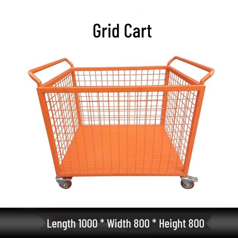 Heavy-Duty Mesh Storage Cart with Parts Box