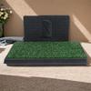 Dog Grass Training Pad with Large Tray 3-Layer Drainage System Realistic Turf Odor Control Reusable for Small Medium Pets