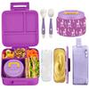 Bento-Lunchbox für Kinder mit isoliertem 237-ml-Vakuum-Lebensmittelbehälter, Lunchtasche, Kühlakku und biegsamer Gabel und Löffel, auslaufsicher